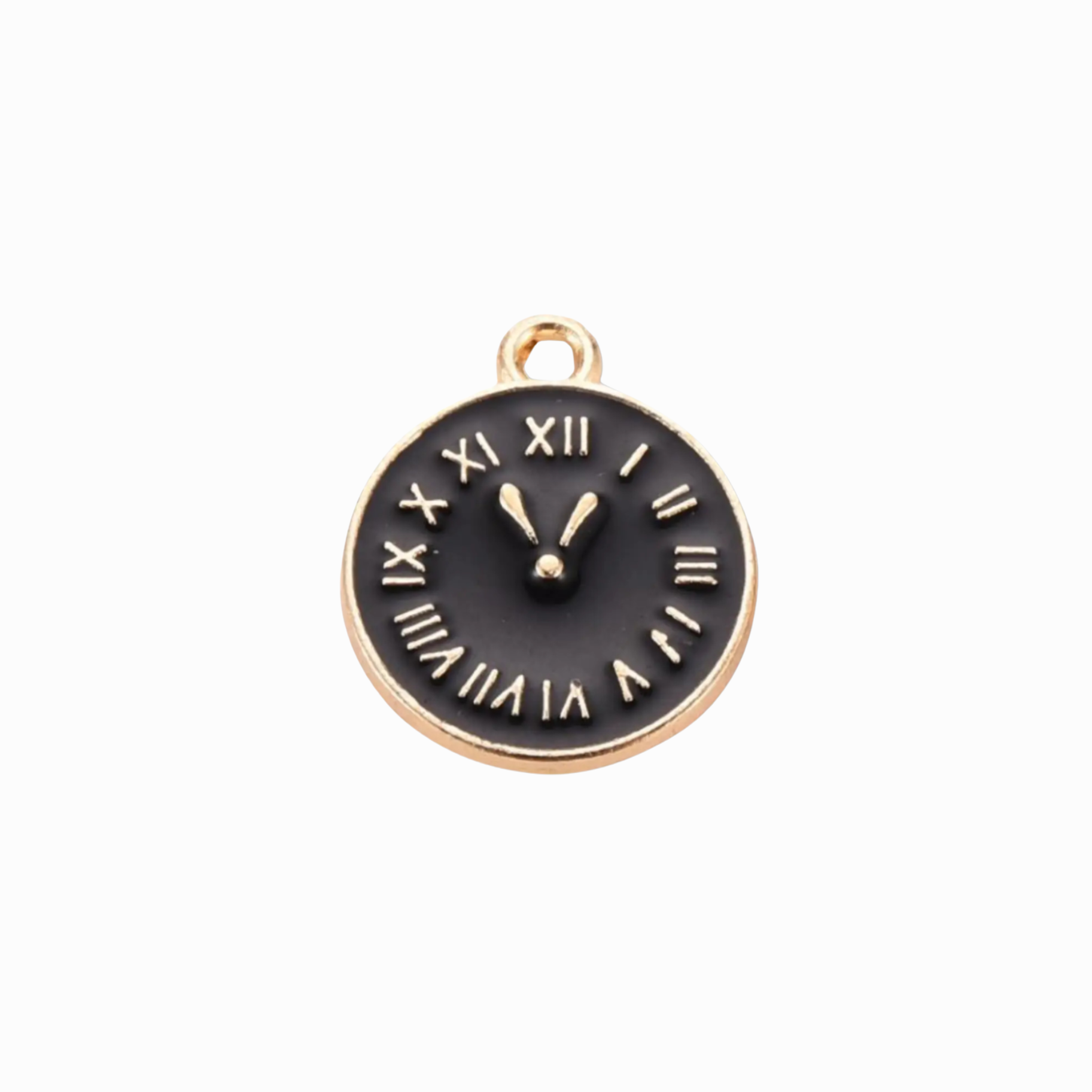 Gold Alloy Clock Charm
