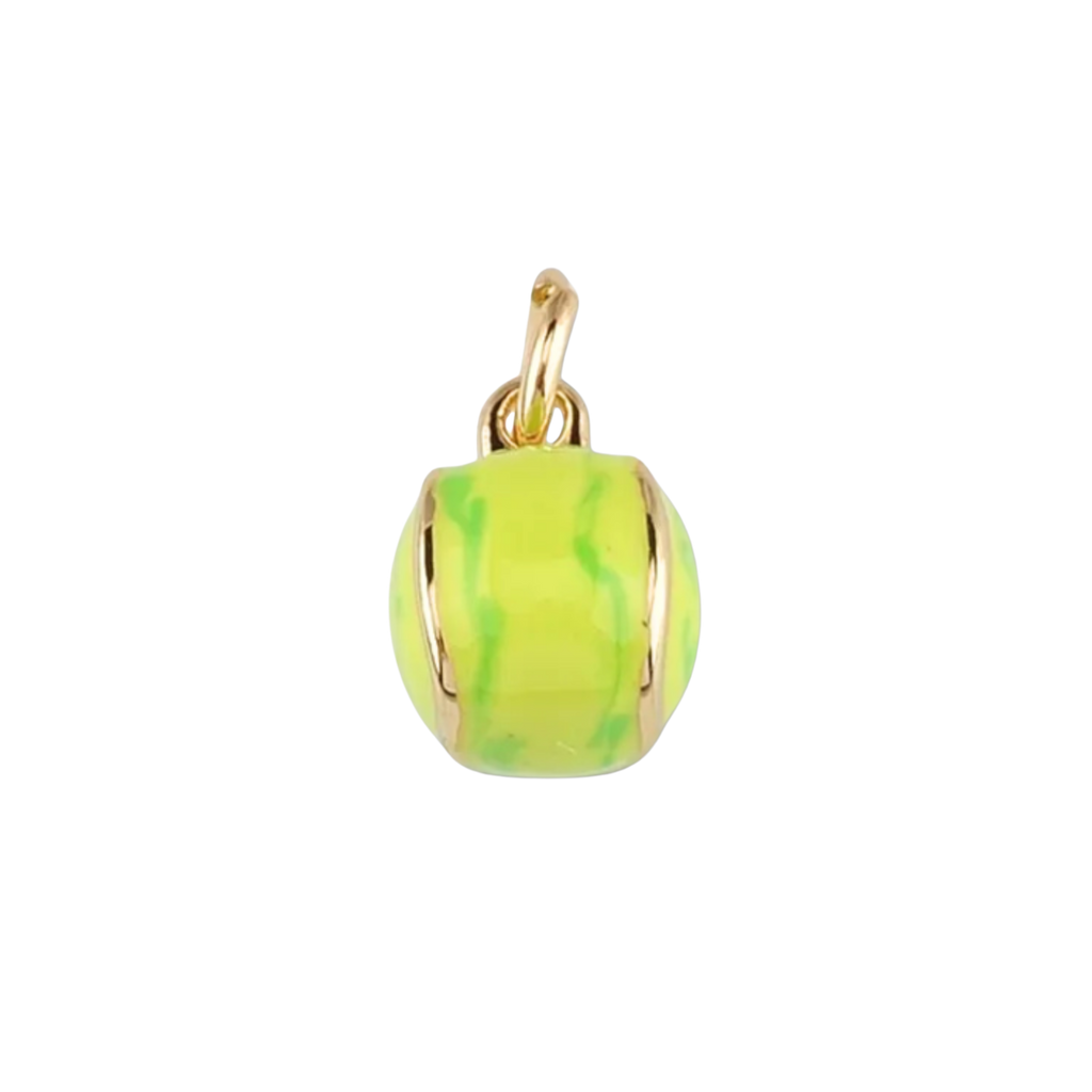 18k Gold Plated Brass Tennis Ball Charm