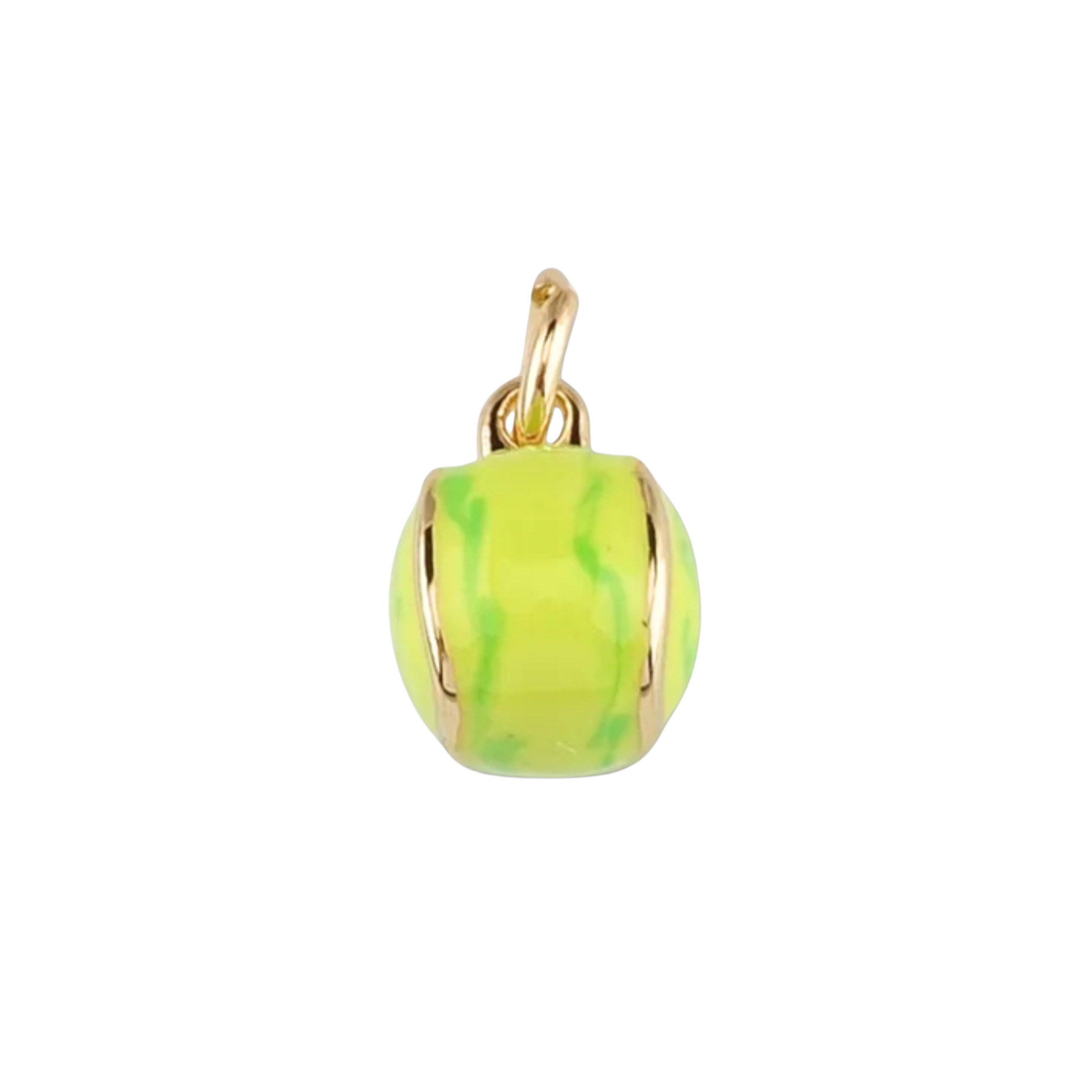 18k Gold Plated Brass Tennis Ball Charm
