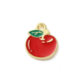Alloy Red Apple Charm