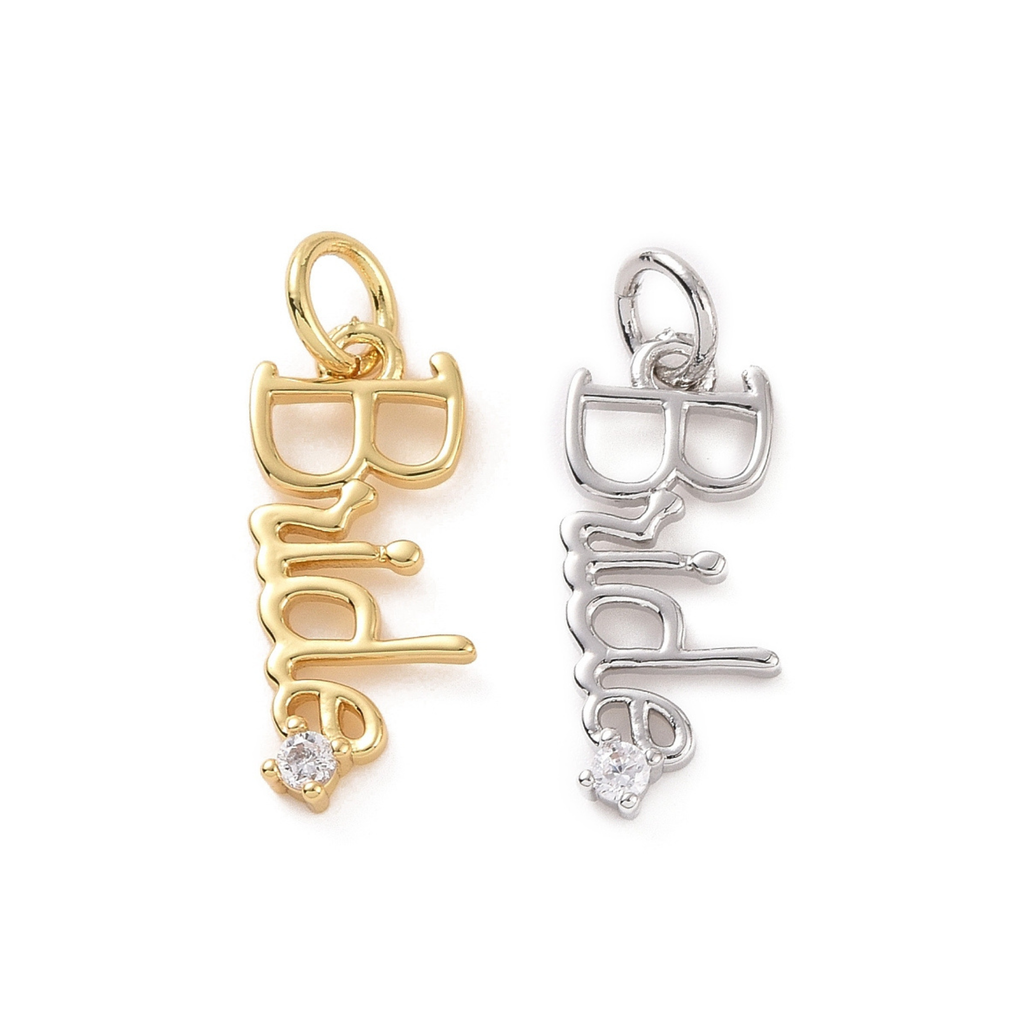 18k Gold Plated Brass Bride Charm