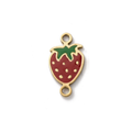 18k Gold Ion Plated Stainless Steel Strawberry Connector Charm