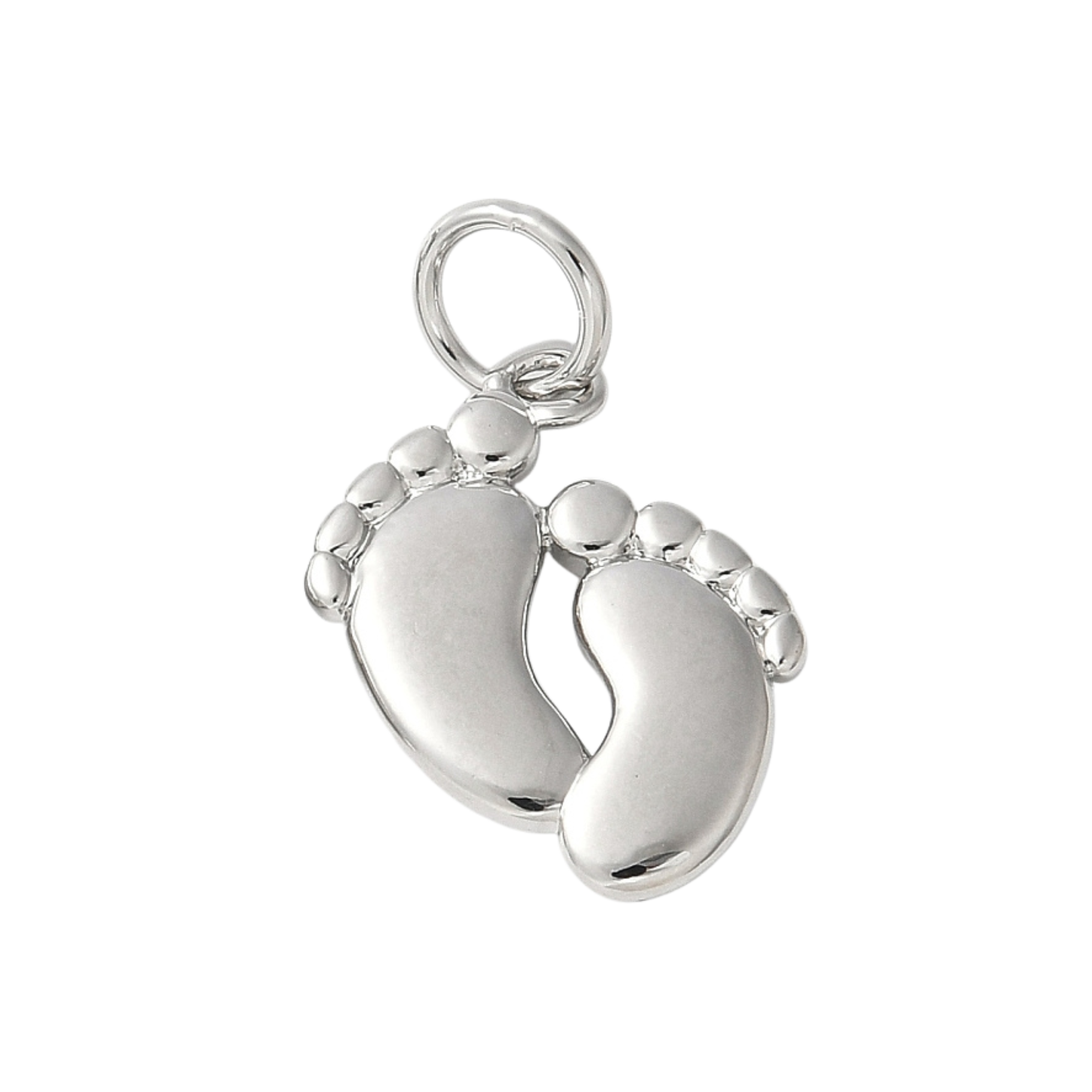 Baby Feet Silver Charm