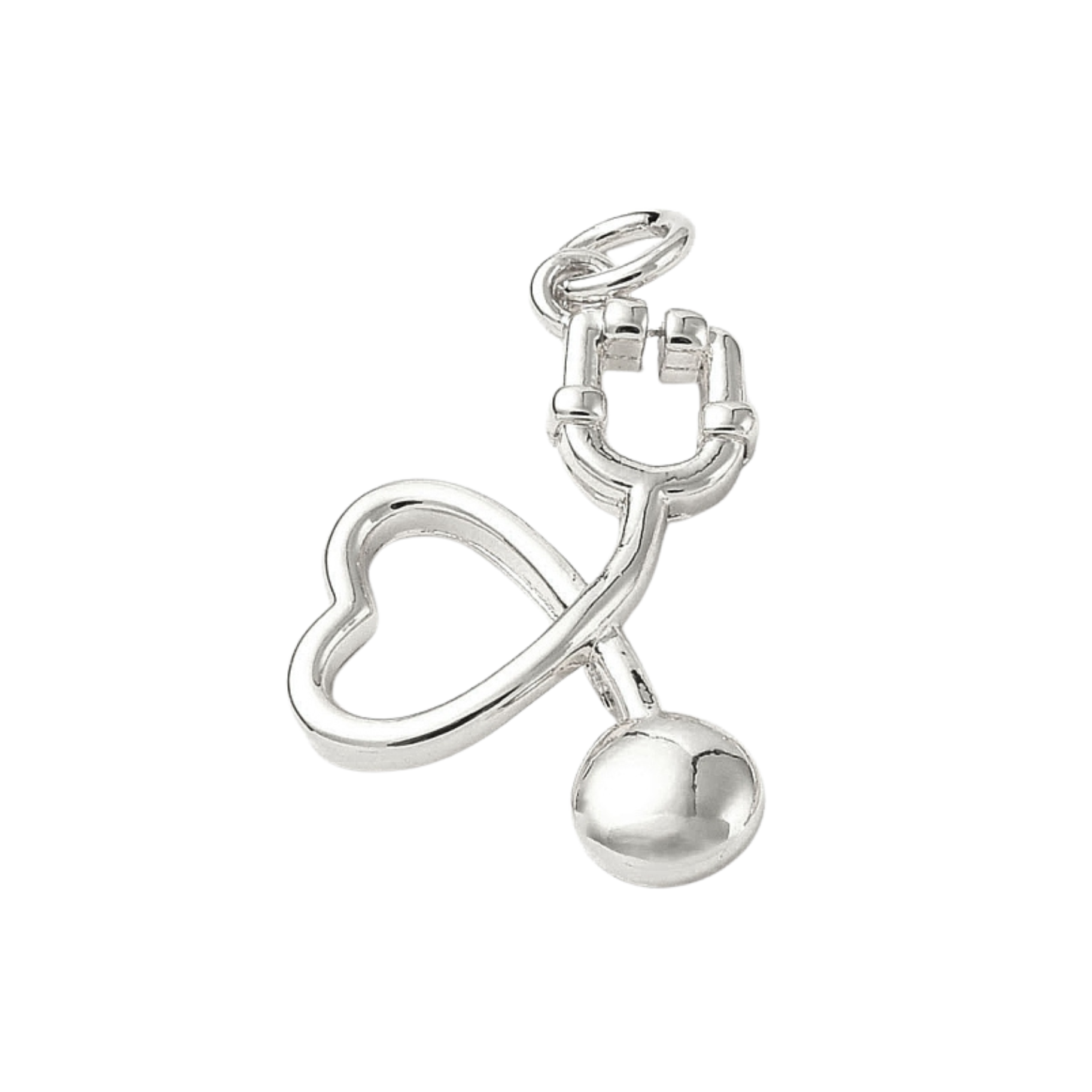 Stethoscope Silver Charm