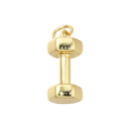 18k Gold Plated Brass Dumbbell Charm