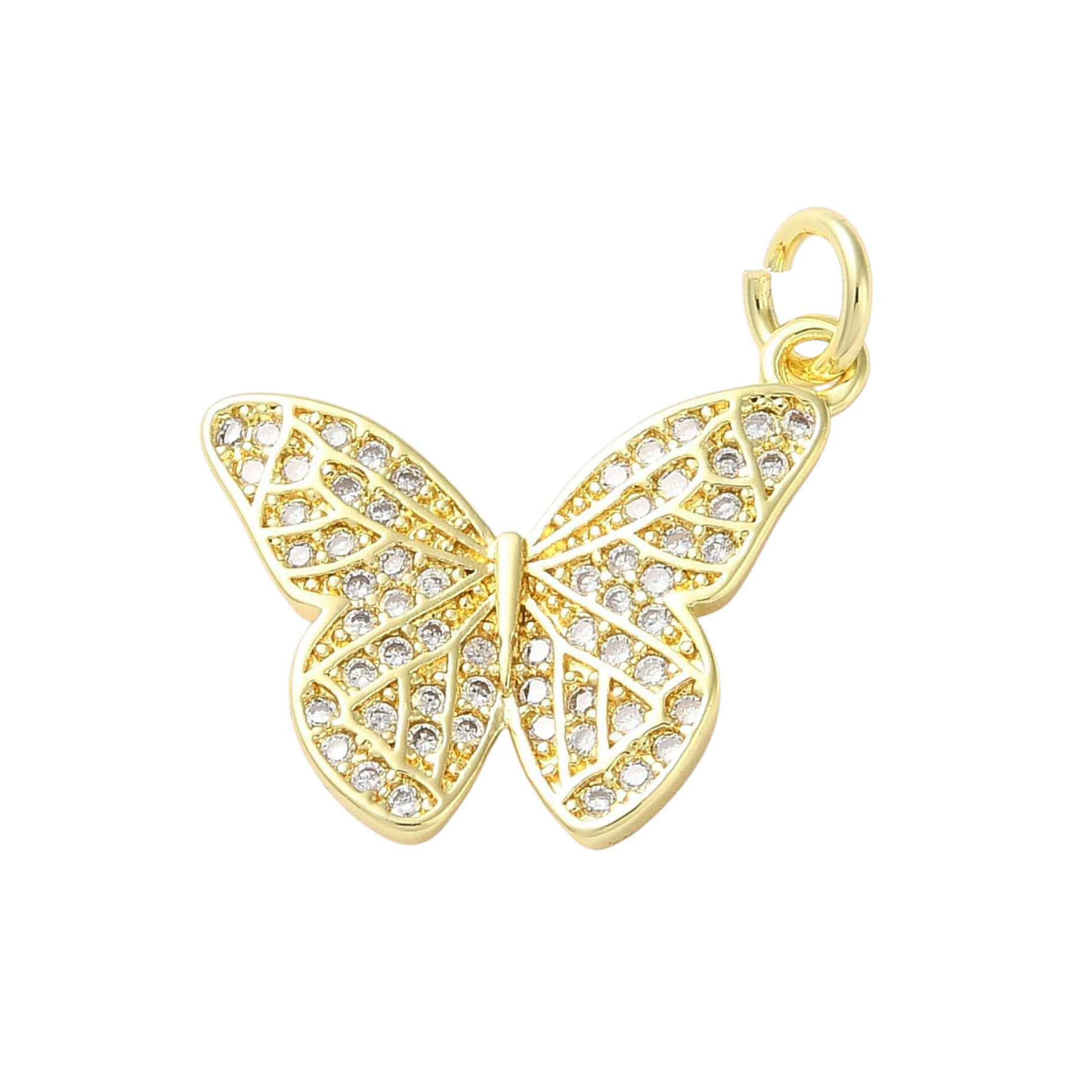18k Gold Plated Brass Butterfly Charm