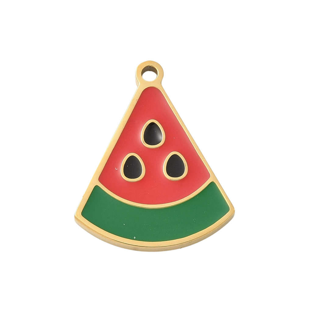 18k Gold Plated Stainess Steel Watermelon Charm