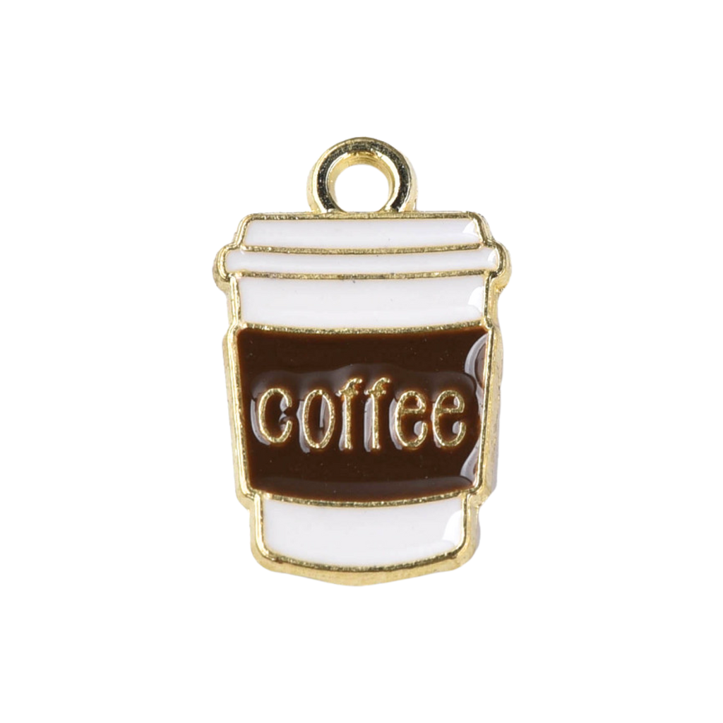 Gold Alloy Coffee Cup Charm