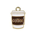 Gold Alloy Coffee Cup Charm