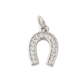 Brass Silver Horseshoe Charm