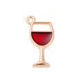 Gold Alloy Wine Glass Charm