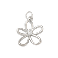 Brass Silver Flower Charm