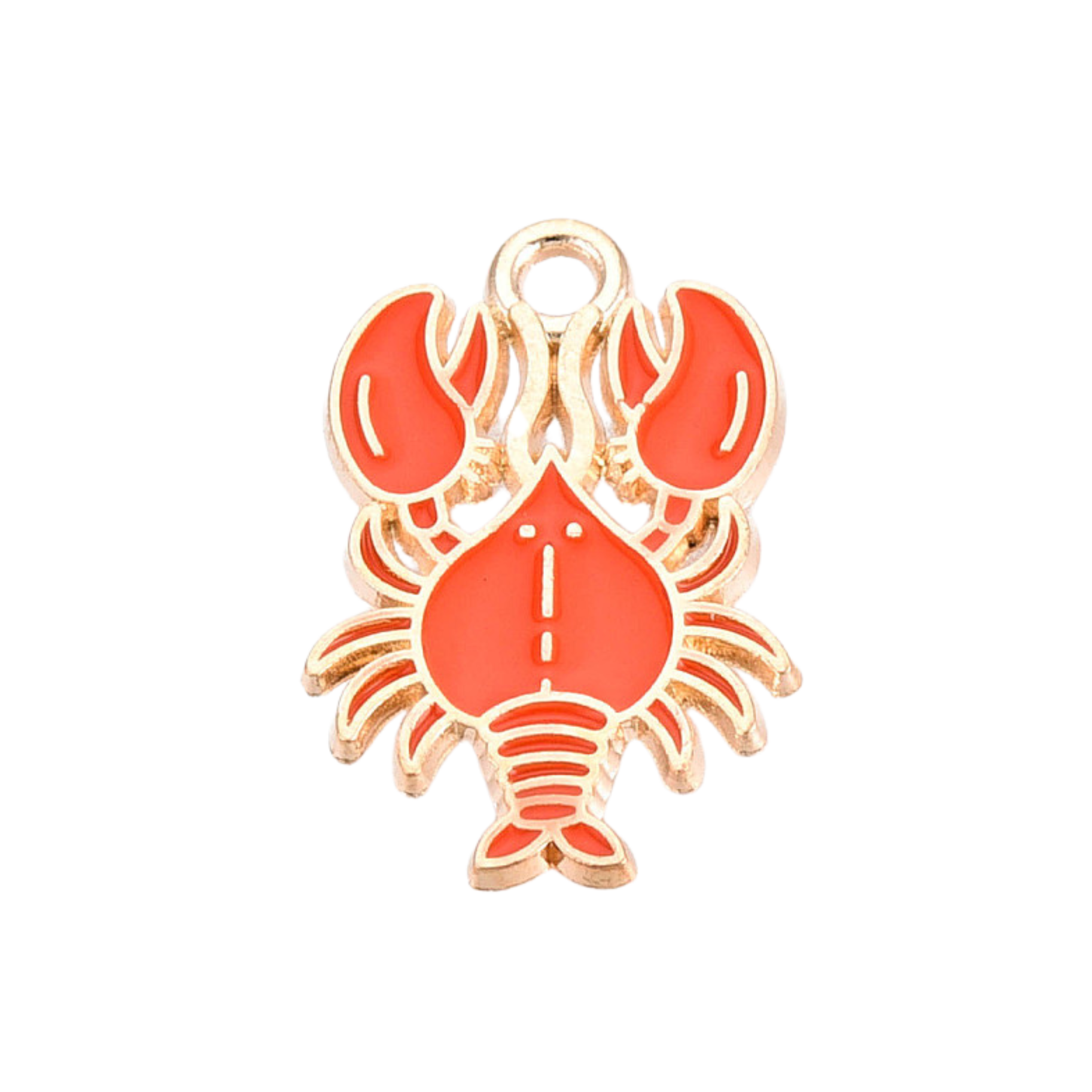 Gold Alloy Lobster Charm