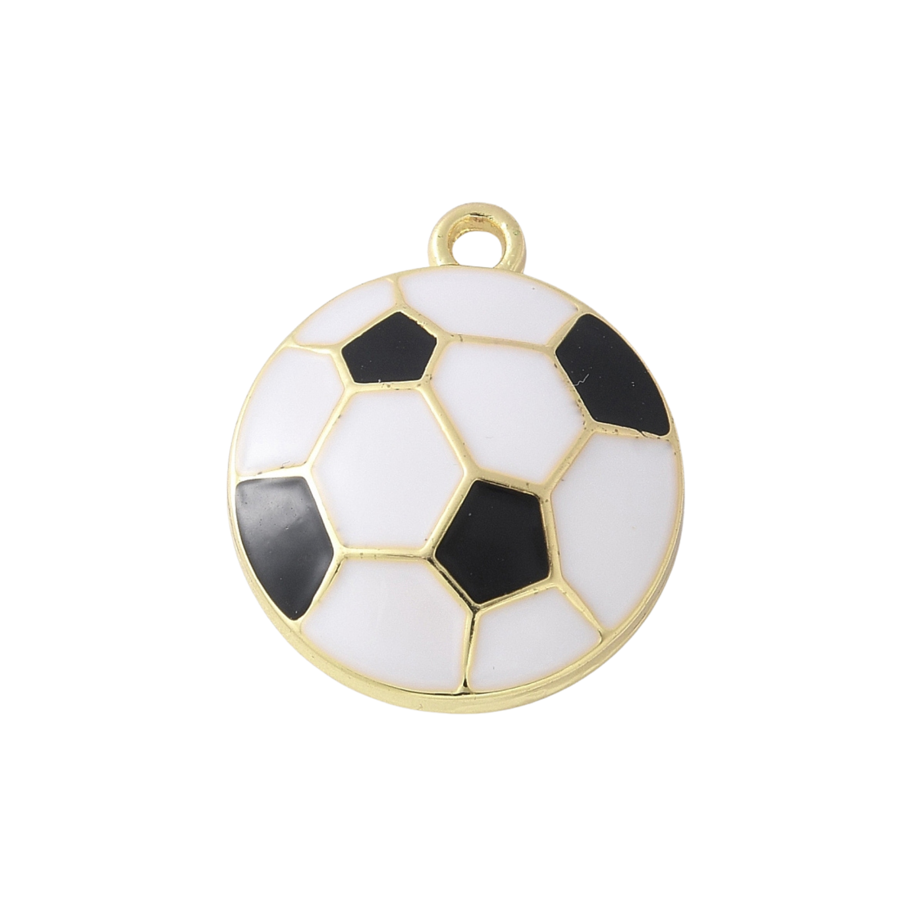 Gold Alloy Soccer Charm