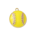 Gold Alloy Softball Charm