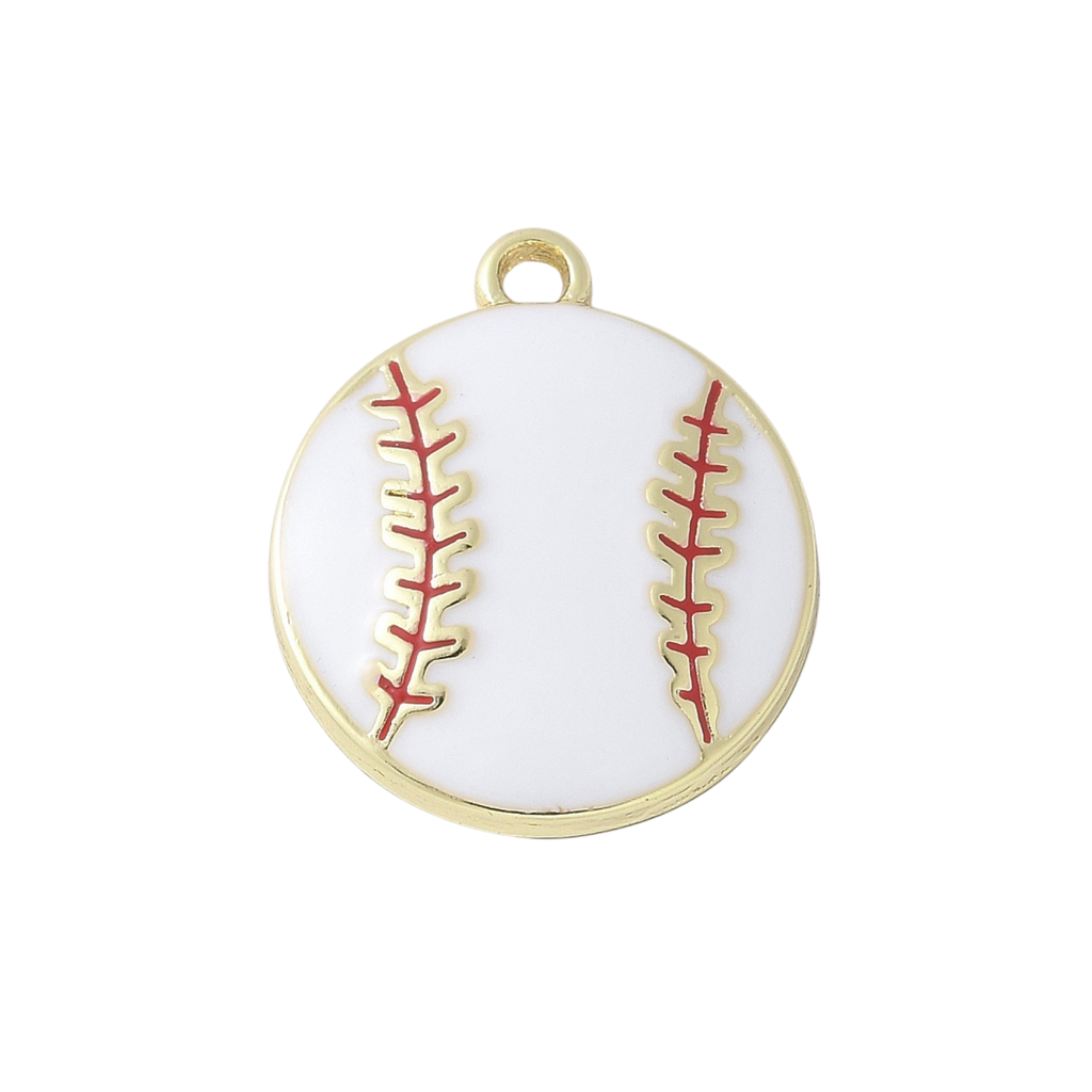 Gold Alloy Baseball Charm