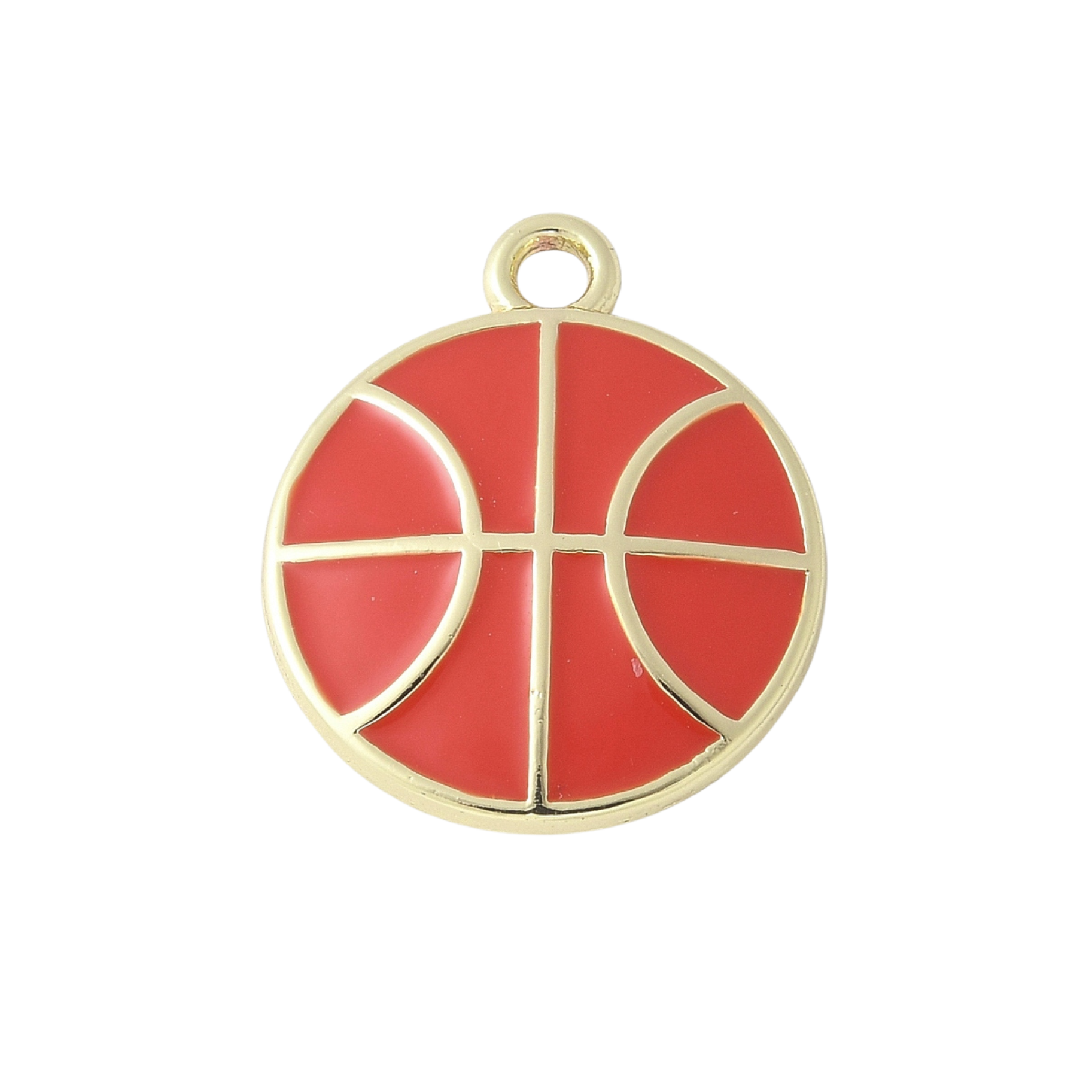 Gold Alloy Basketball Charm