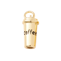 18k Gold Plated Brass Coffee Cup Charm