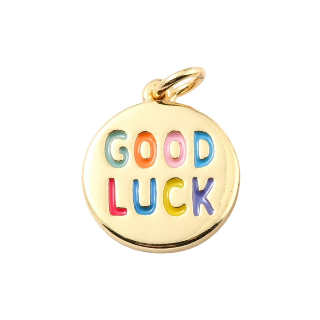 18k Gold Plated Brass Good Luck Charm