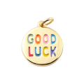 18k Gold Plated Brass Good Luck Charm