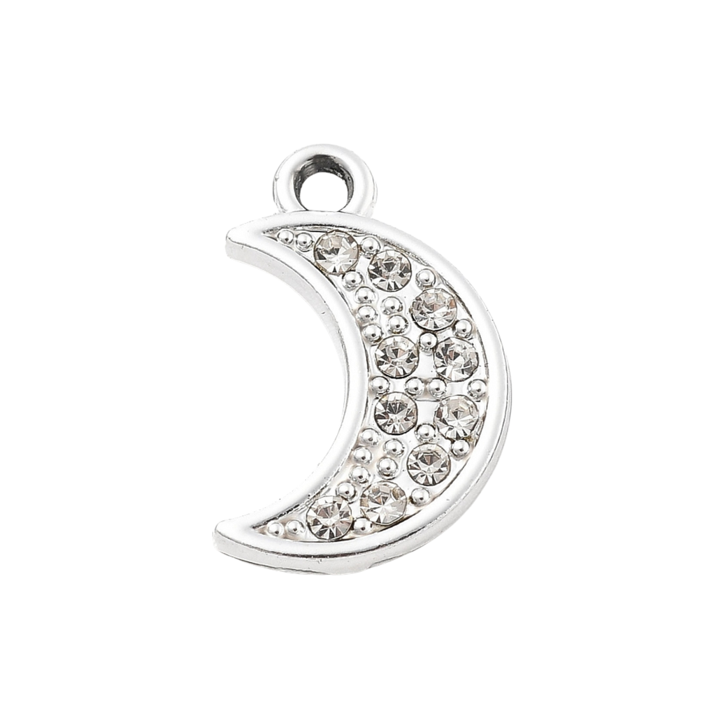 Silver Alloy Moon Charm