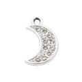 Silver Alloy Moon Charm