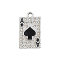 Silver Alloy Ace of Spades Charm