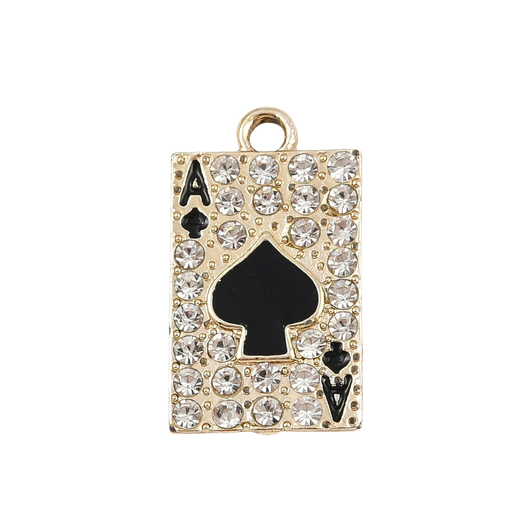 Gold Alloy Ace of Spades Charm