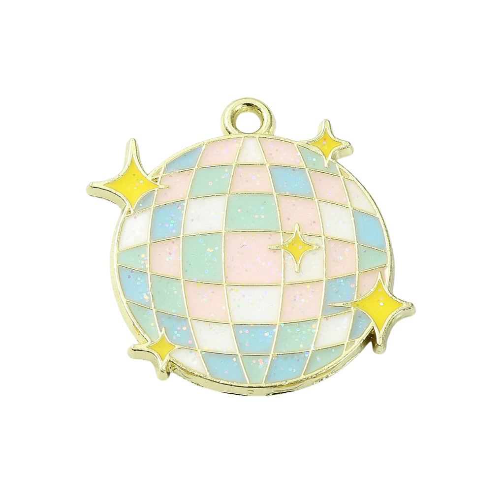 Gold Alloy Disco Ball Charm