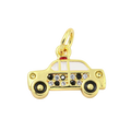 18k Gold Plated Brass Taxi Charm