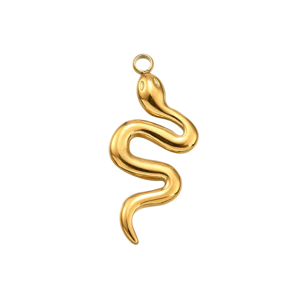 18k Gold Plated Stainless Steel Snake Charm