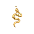 18k Gold Plated Stainless Steel Snake Charm