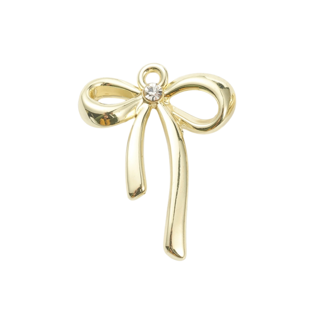 Gold Alloy Bow Charm