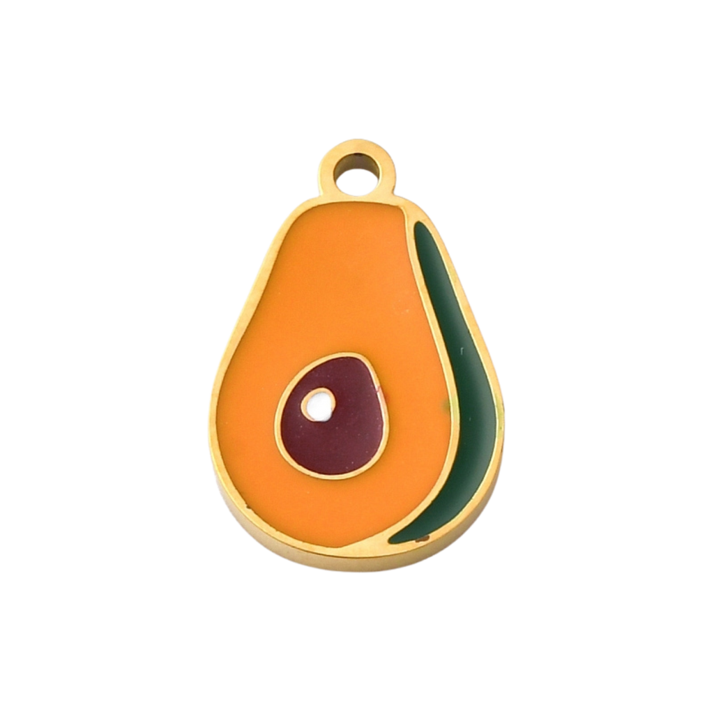 18k Gold PVD Stainless Steel Avocado Charm