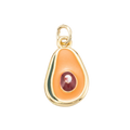 18k Gold Plated Brass Avocado Charm