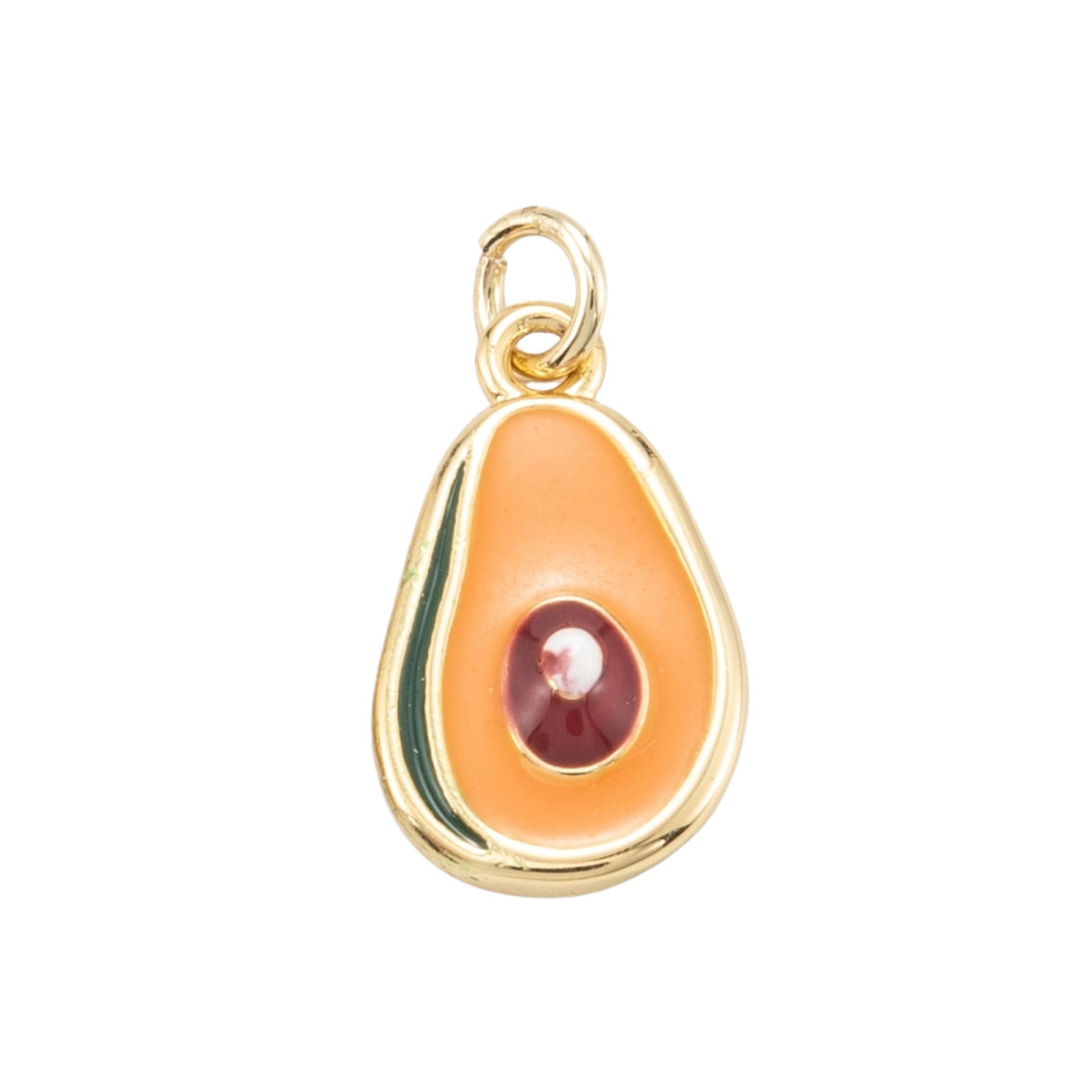 18k Gold Plated Brass Avocado Charm