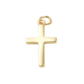 18k Gold Plated Brass Cross Charm