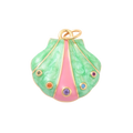 18k Gold Plated Brass Shell Charm