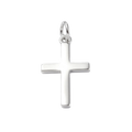 Silver Brass Cross Charm