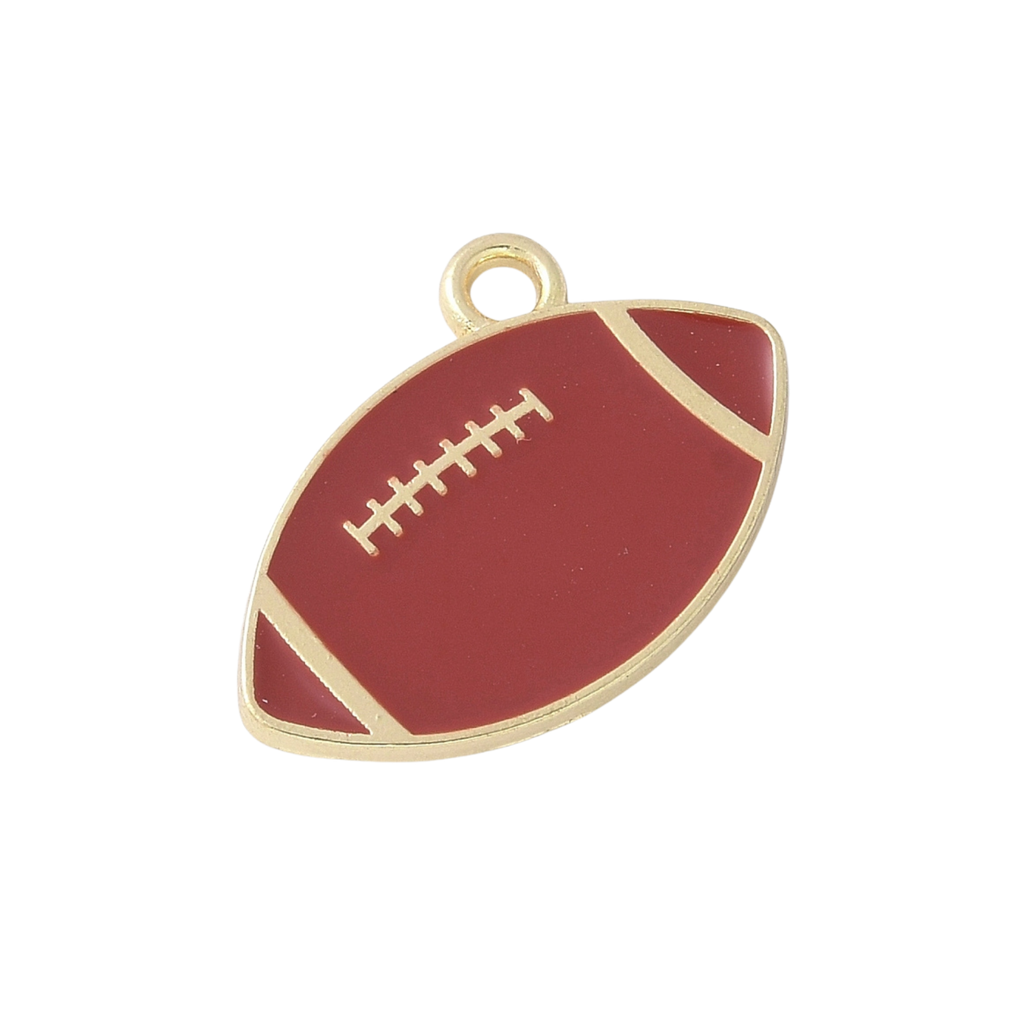 Gold Alloy Football Charm
