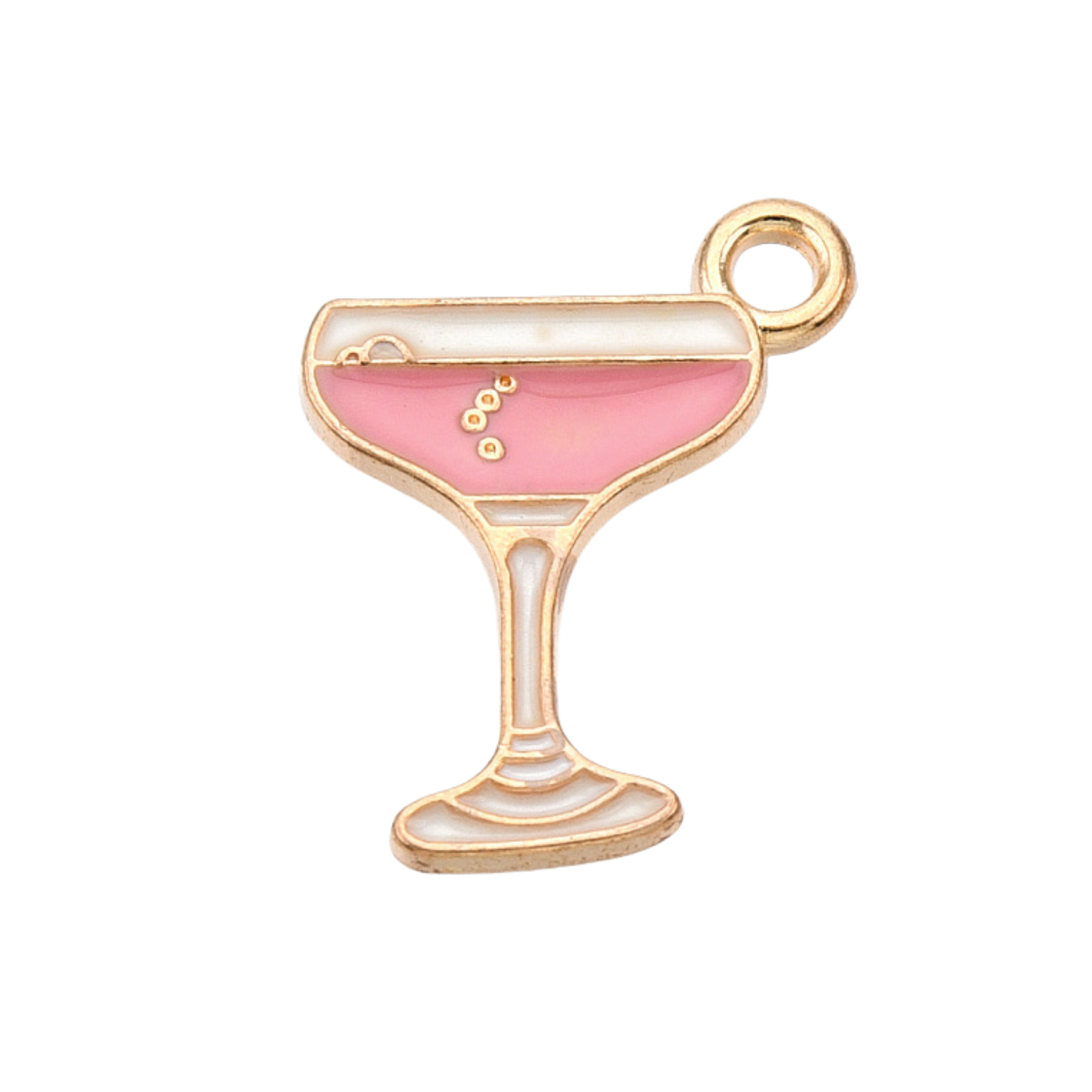 Gold Alloy Martini Charm