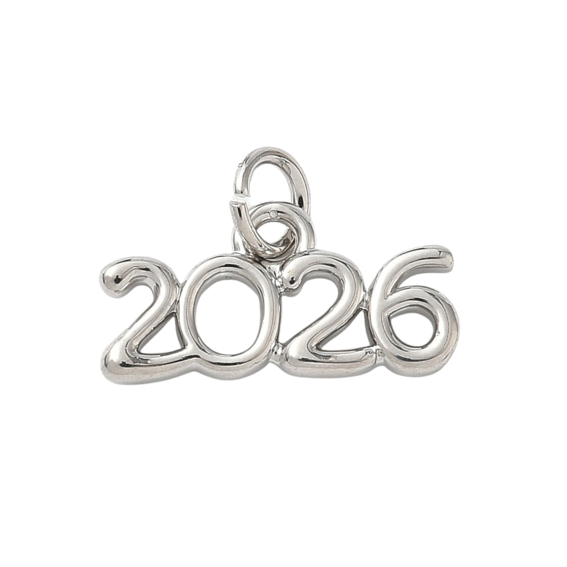 Silver Brass Year 2026 Charm