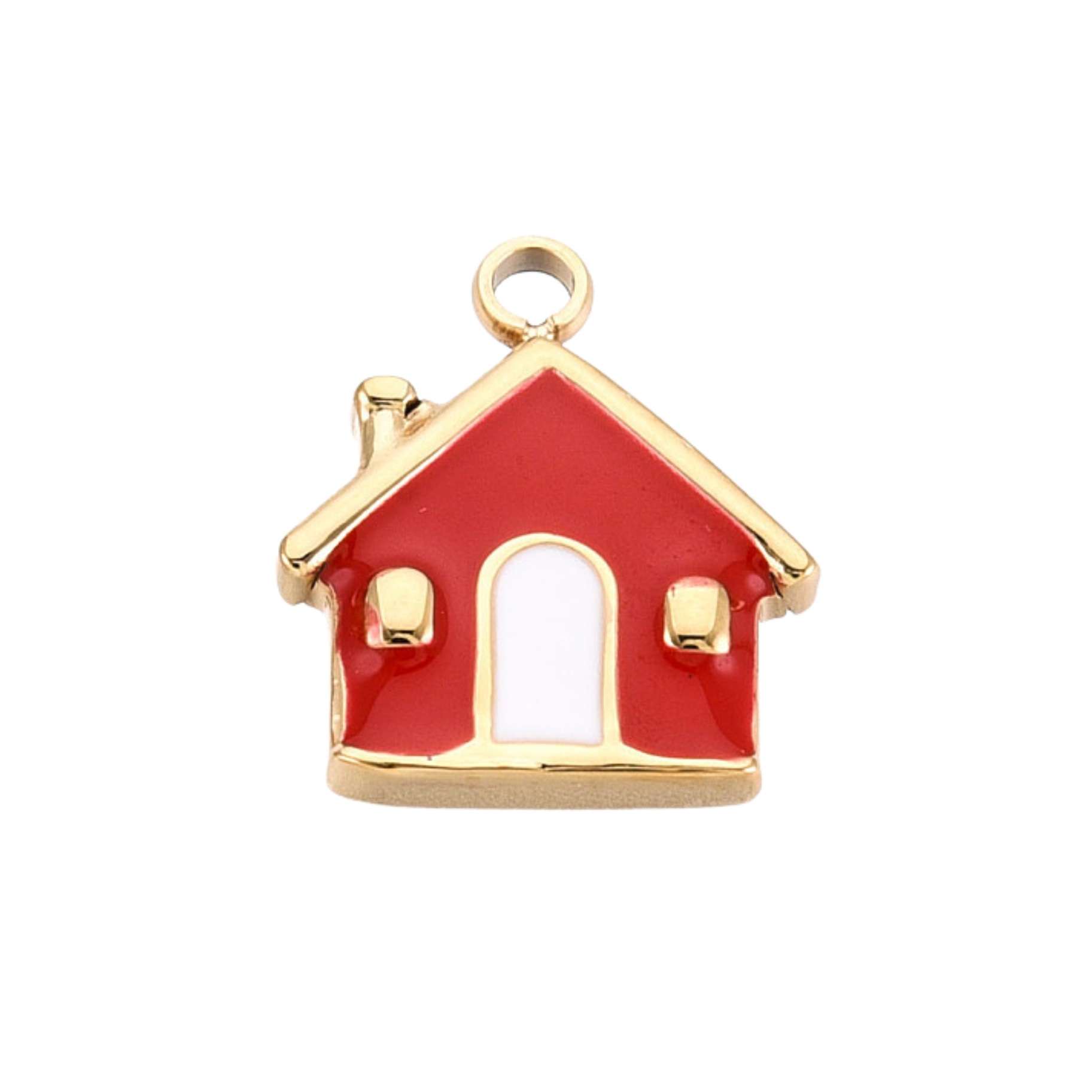 Stainless Steel Gold House Charm