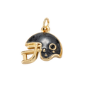 18k Gold Plated Brass Football Helmet Charm
