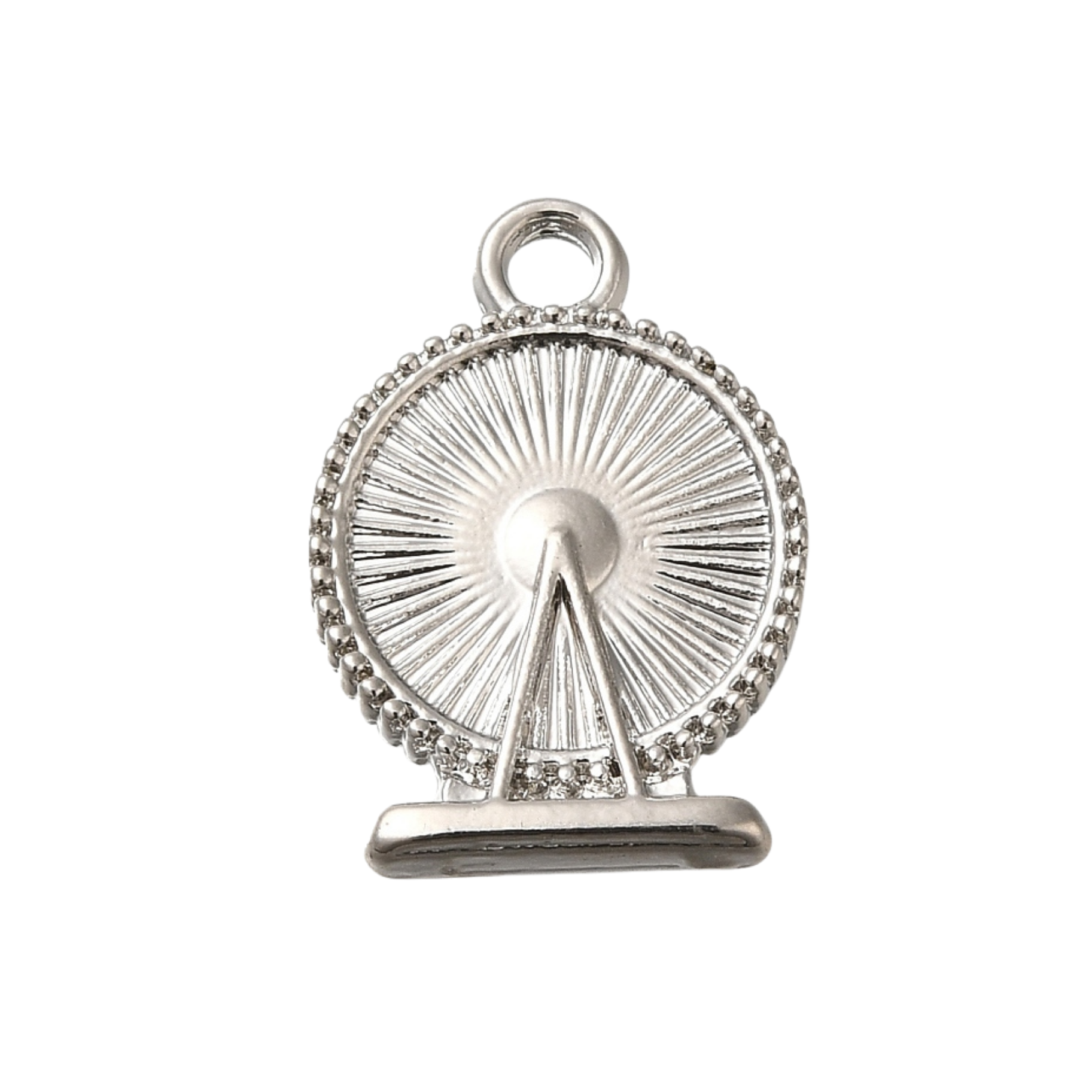 Silver Alloy Ferris Wheel Charm