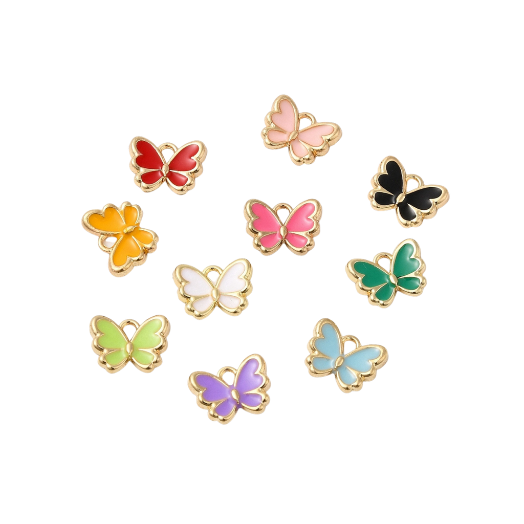 Gold Alloy Assorted Butterfly Charm