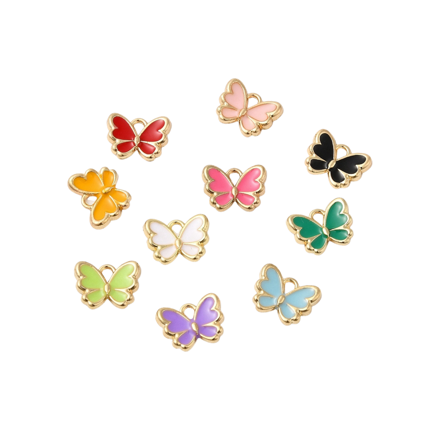 Gold Alloy Assorted Butterfly Charm
