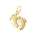 18k Gold Plated Brass Baby Feet Charm