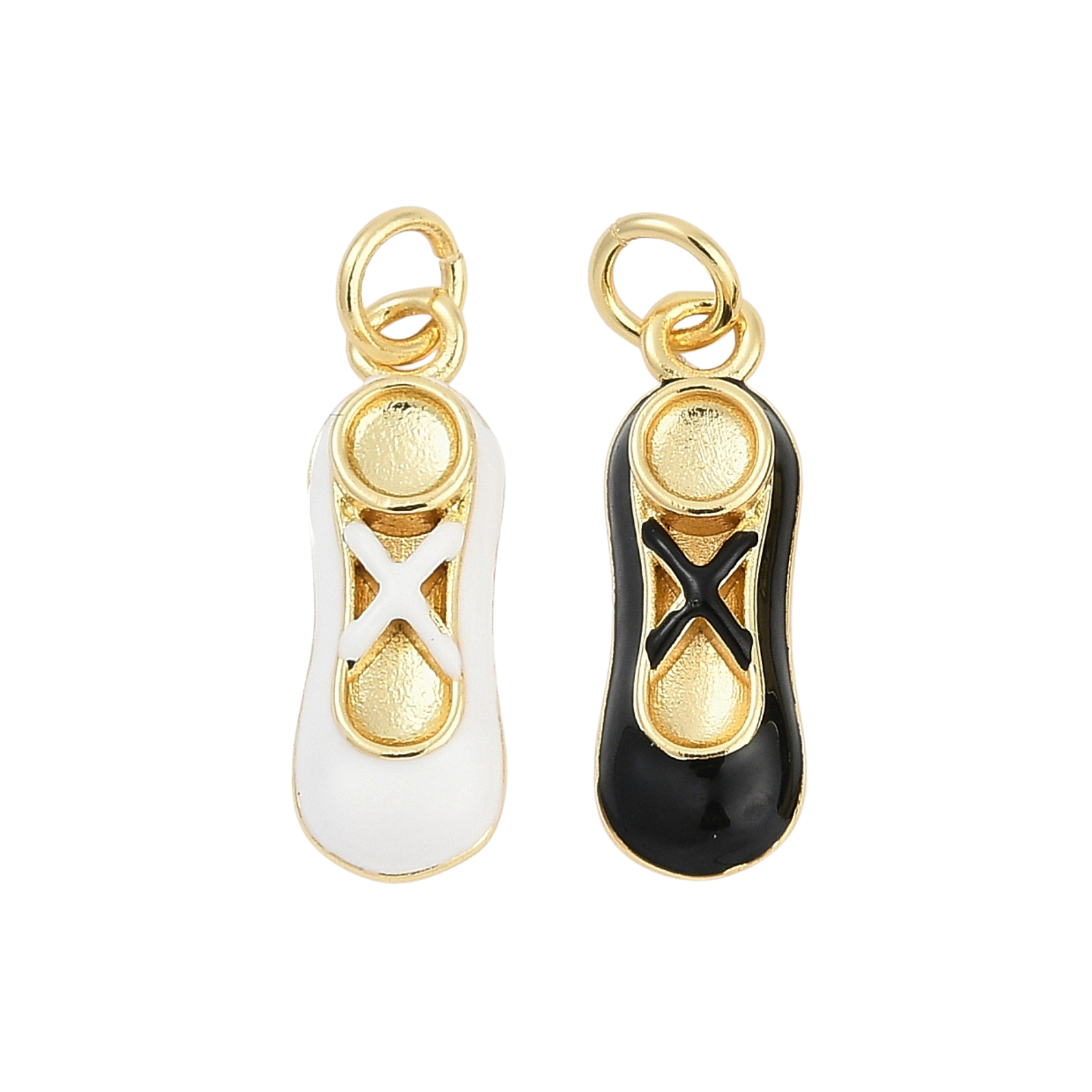 18k Gold Plated Brass Ballet Shoe Charm