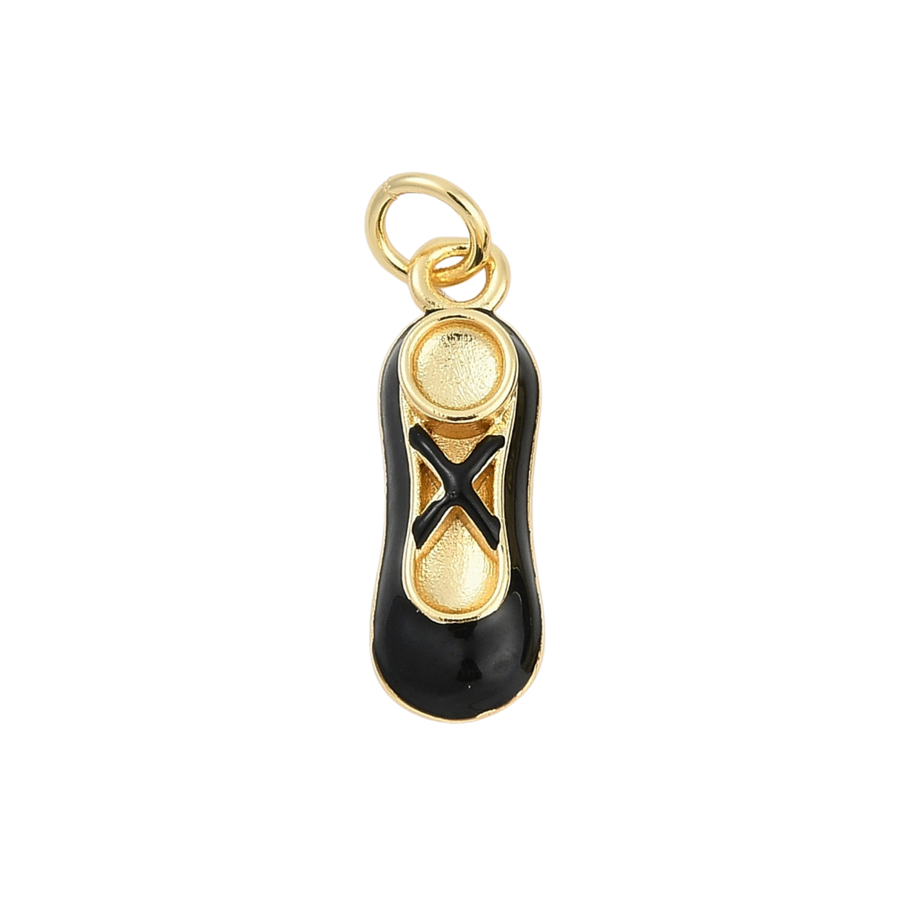 18k Gold Plated Brass Ballet Shoe Charm